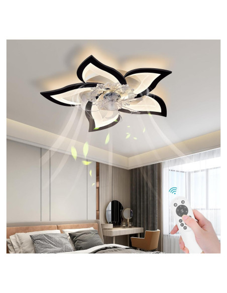 Ventilador de Techo Bevenus SLF-5H 69 cm Negro con Luz LED Ventilador de Techo Bevenus SLF-5H 69 cm Negro con Luz LED