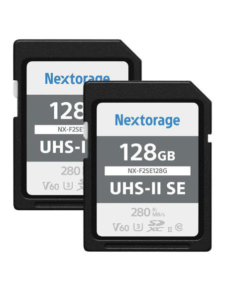 Nextorage 128GB 2 Pack SDXC UHS-II V60 100MB/s 280MB/s