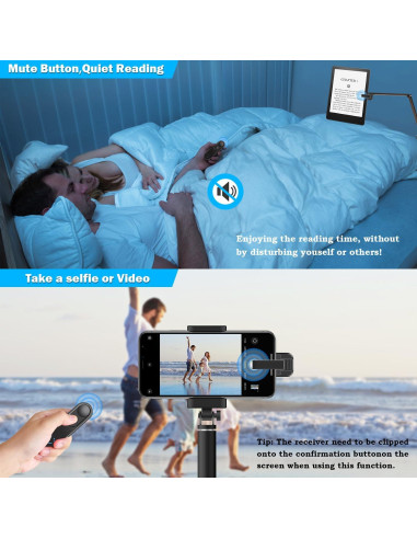 Control Remoto LANGREE para Pasar Páginas Kindle y Kobo Negro