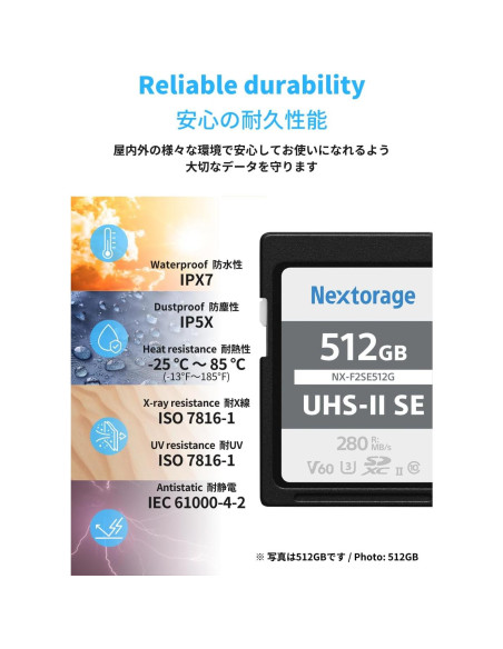 Nextorage 128GB 2 Pack SDXC UHS-II V60 100MB/s 280MB/s