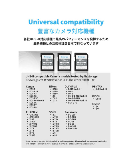 Nextorage 128GB 2 Pack SDXC UHS-II V60 100MB/s 280MB/s