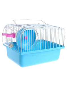 Jaula para Hámster Gutongyuan con Rueda y Accesorios Azul