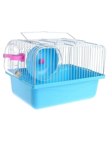 Jaula para Hámster Gutongyuan con Rueda y Accesorios Azul