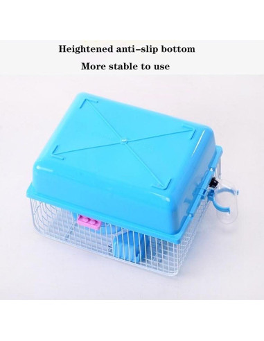 Jaula para Hámster Gutongyuan con Rueda y Accesorios Azul