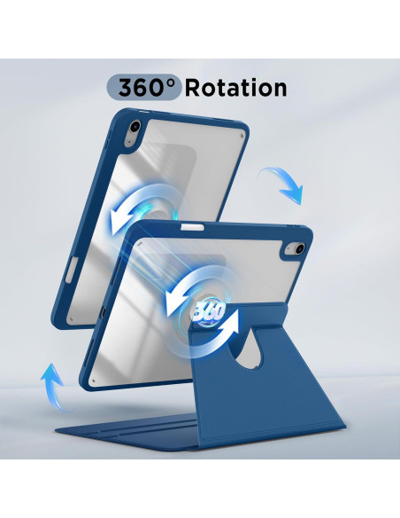 Funda Rotativa 360 CACOE para iPad 11/10 Gen 2022/2025 Azul