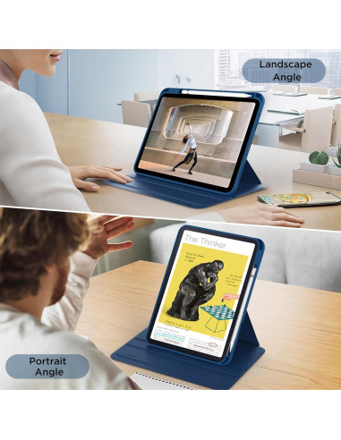 Funda Rotativa 360 CACOE para iPad 11/10 Gen 2022/2025 Azul