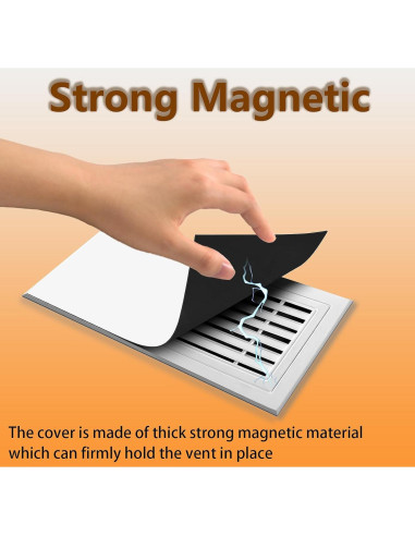 Cubiertas de Ventilación Magnéticas HIDAMAZY 10.16x30.48cm - Paquete de 3