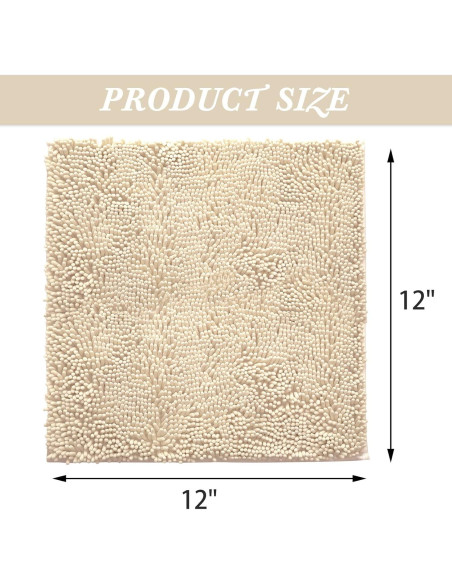 Alfombra de Baño Antideslizante KAMA BRIDAL Beige 30x30 cm