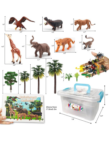 49 Piezas Figuras de Animales de Selva ShenZhen 3.8-6.4 cm