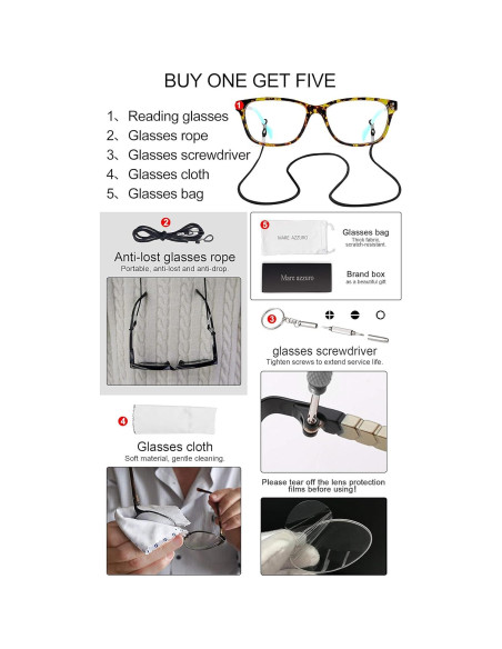 Gafas de Lectura Progresivas MARE AZZURO Mujeres Bloqueo Azul