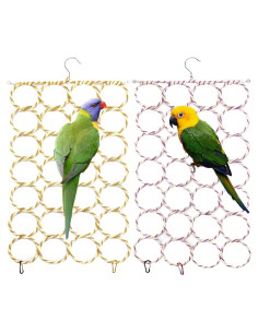 Red de Cuerda de Cáñamo para Aves BNOSDM - 2 Paquetes 36.5x63 cm