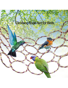 Red de Cuerda de Cáñamo para Aves BNOSDM - 2 Paquetes 36.5x63 cm 2