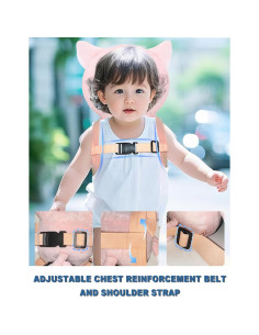 Arnés de Seguridad para Niños Pequeños con Correa 2.5m - Mochila Dinosaurio 2