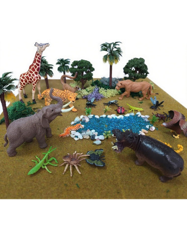 49 Piezas Figuras de Animales de Selva ShenZhen 3.8-6.4 cm