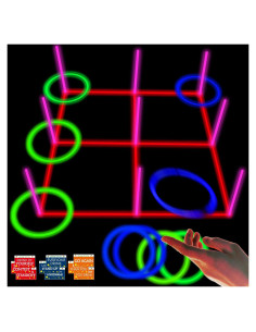 Juego de lanzamiento de anillos luminoso LLKMDSS 3 en 1