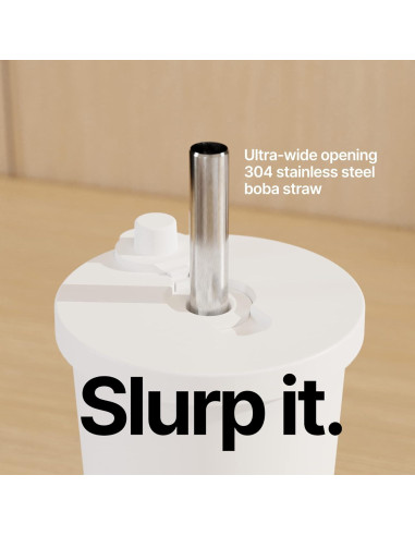 Taza de Boba Reutilizable Dodoko 25oz Acero Inoxidable Negro