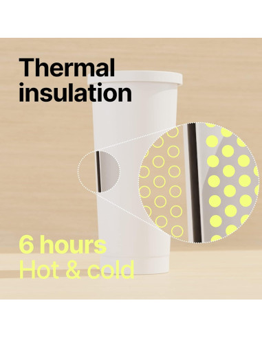 Taza de Boba Reutilizable Dodoko 25oz Acero Inoxidable Negro