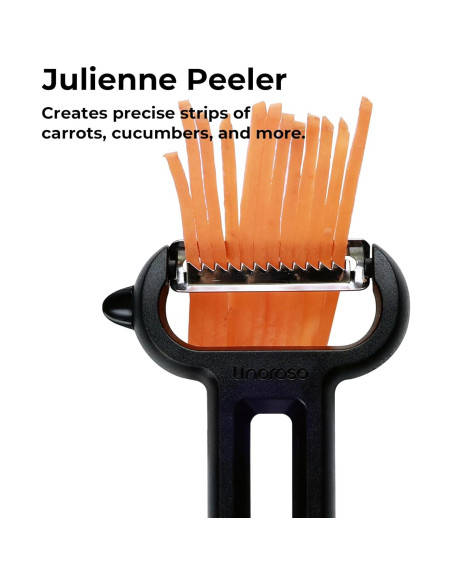 Pelador Julienne Linoroso de Acero Inoxidable Negro Pelador Julienne Linoroso de Acero Inoxidable Negro