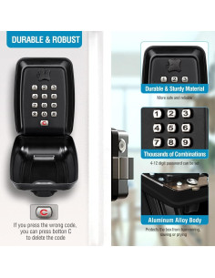 Caja de Llave BKNOOU Montaje en Pared Impermeable 0.6kg 2