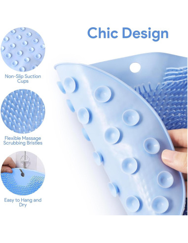 Alfombrilla Exfoliante para Pies de Ducha Yuuchoringee Azul
