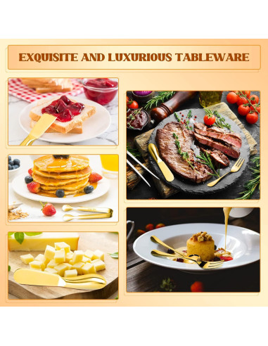 Juego de Cuchillos para Untar Mantequilla y Queso Mlurcu 16 Piezas