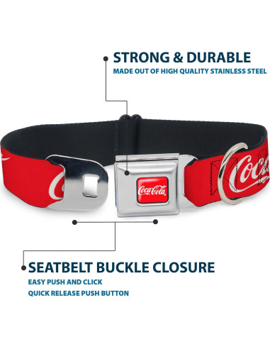 Collar para Perros Coca-Cola con Hebilla de Seguridad 24.1-33 cm