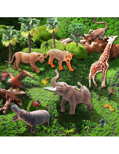 49 Piezas Figuras de Animales de Selva ShenZhen 3.8-6.4 cm