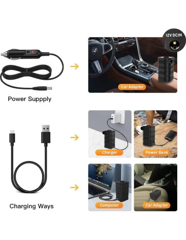 Bomba de Aire Eléctrica Woowind AP6, Inflador Portátil 6000mAh