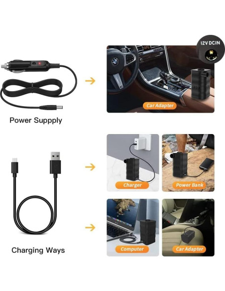 Bomba de Aire Eléctrica Woowind AP6, Inflador Portátil 6000mAh