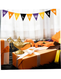 Lámpara de Aladino Dorada Vintage CurcKua 11.5x4x7.5cm 2