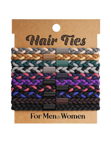 Coletas para Cabello Grueso y Rizado EasYoung 10 Piezas