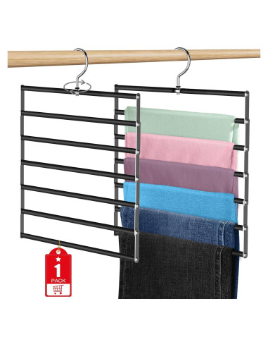 Perchas para Pantalones Besslly 6 Capas Acero Inoxidable