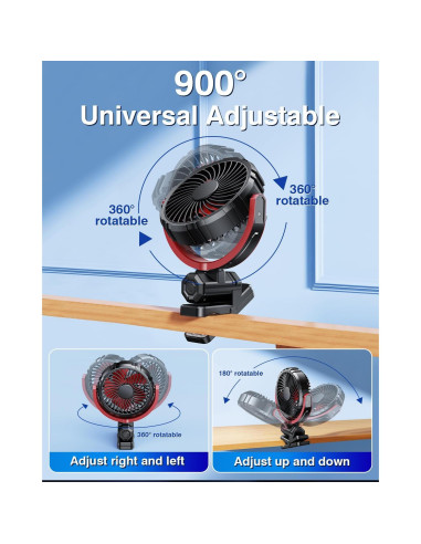 Ventilador Portátil Recargable xuenair F7102 360 Silencioso