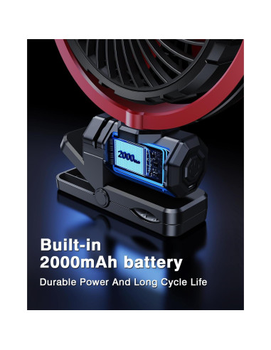 Ventilador Portátil Recargable xuenair F7102 360 Silencioso