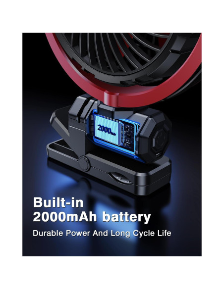 Ventilador Portátil Recargable xuenair F7102 360 Silencioso Ventilador Portátil Recargable xuenair F7102 360 Silencioso