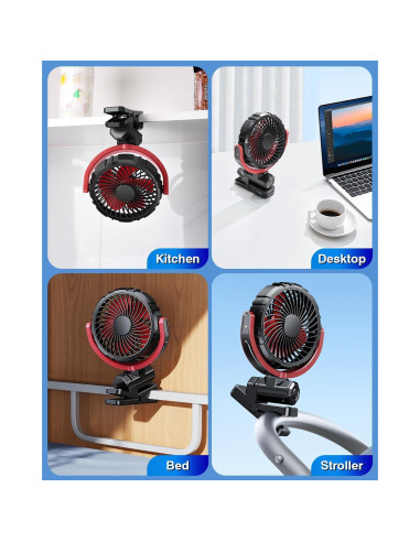 Ventilador Portátil Recargable xuenair F7102 360 Silencioso