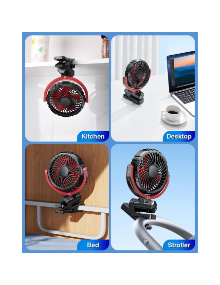 Ventilador Portátil Recargable xuenair F7102 360 Silencioso Ventilador Portátil Recargable xuenair F7102 360 Silencioso