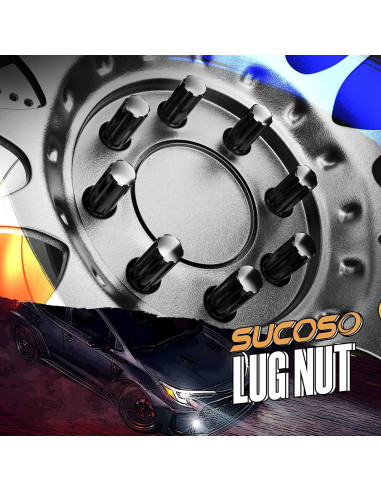 Tuercas de Rueda 9/16-18 SUCOSO 32PCS Negras con Llave