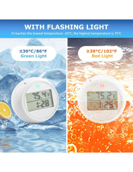 Termómetro de Baño de Hielo Bibabala con Temporizador LCD