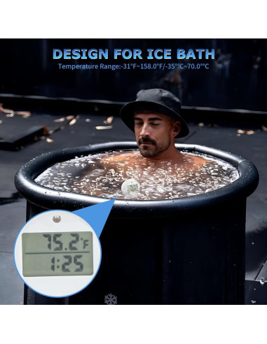 Termómetro de Baño de Hielo Bibabala con Temporizador LCD