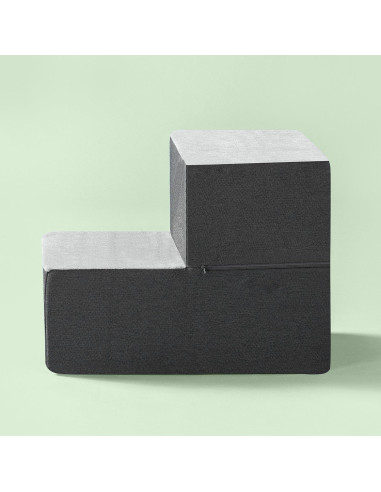 Escalera para Mascotas ZINUS 2 Pasos Pequeña Gris 35.56x43.18cm