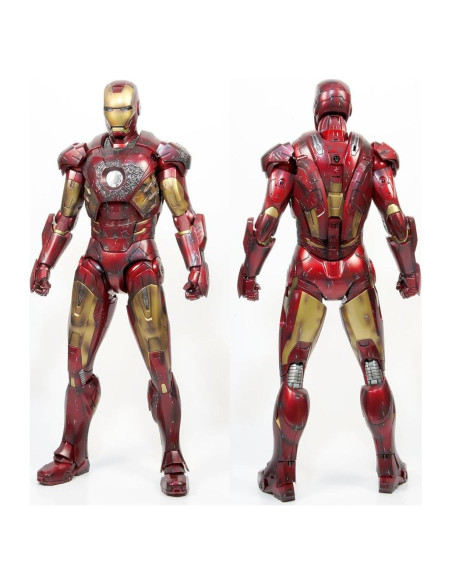 Figura Hot Toys Iron Man Mark VII Dañado en Batalla MMS196