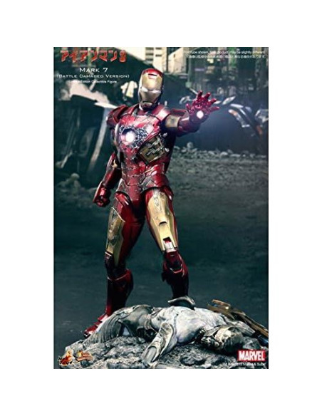 Figura Hot Toys Iron Man Mark VII Dañado en Batalla MMS196