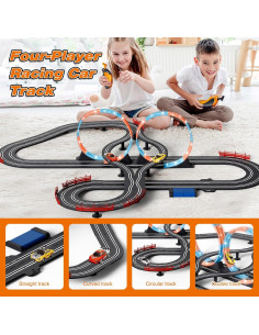 Pista de Carreras Eléctrica GY 8.53m con 4 Coches LED 1:43 2