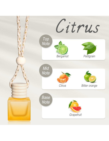 Paquete de 3 Ambientadores de Aire TONGFU Cítricos 10ml