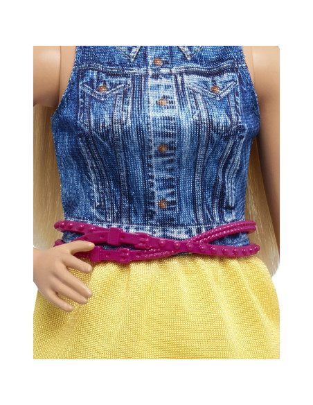 Muñeca Barbie Fashionistas 22 Chic Chambray - Curvy 187g