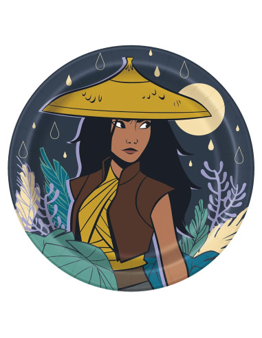 Platos de Papel Desechables Únicos Multicolor 22.86 cm - 8 Pcs