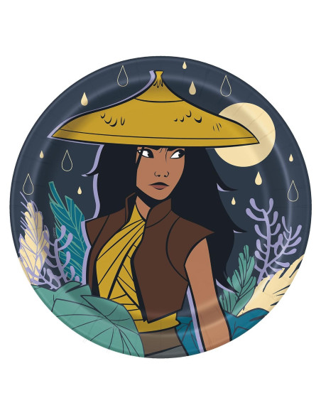 Platos de Papel Desechables Únicos Multicolor 22.86 cm - 8 Pcs