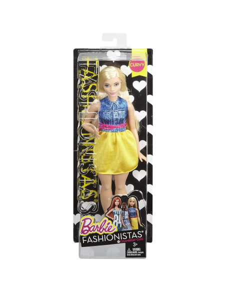 Muñeca Barbie Fashionistas 22 Chic Chambray - Curvy 187g