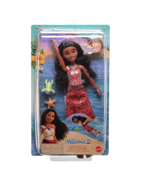 Muñeca Tautai Moana de Mattel Disney 28 cm, Cambia Color